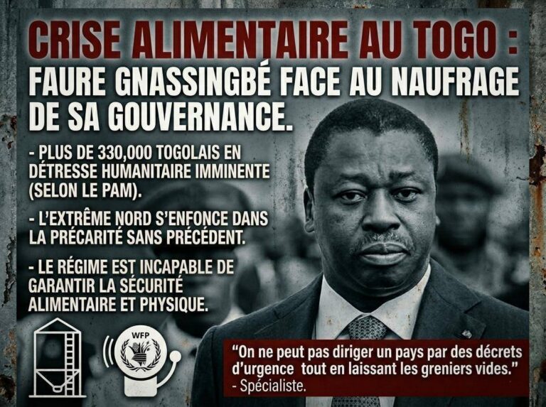 La crise alimentaire au Togo : un défi majeur pour la gouvernance de Faure Gnassingbé
