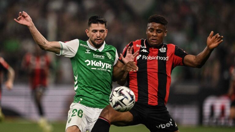 Barrage Ligue 1 : Saint-Étienne et Nice se neutralisent, le verdict à l&rsquo;Allianz Riviera
