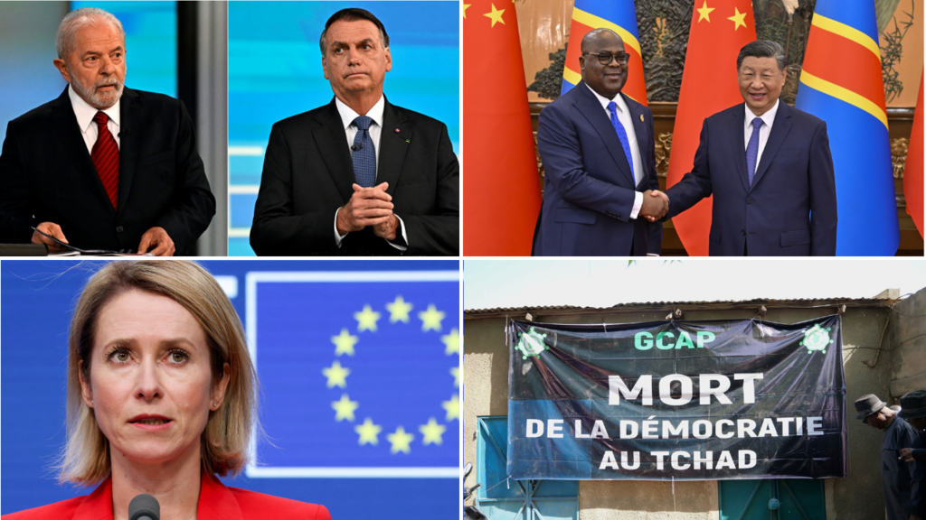 Photomontage illustrant la transition politique au Tchad