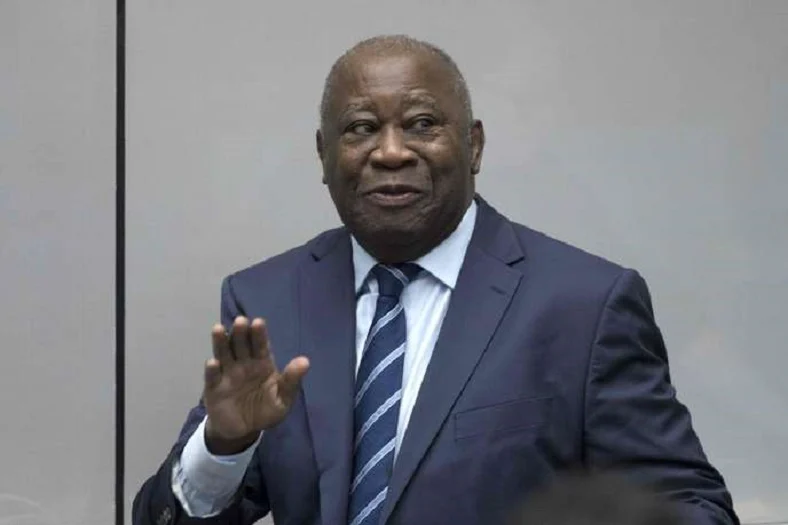 Portrait de Laurent Gbagbo lors d'un événement politique à Abidjan