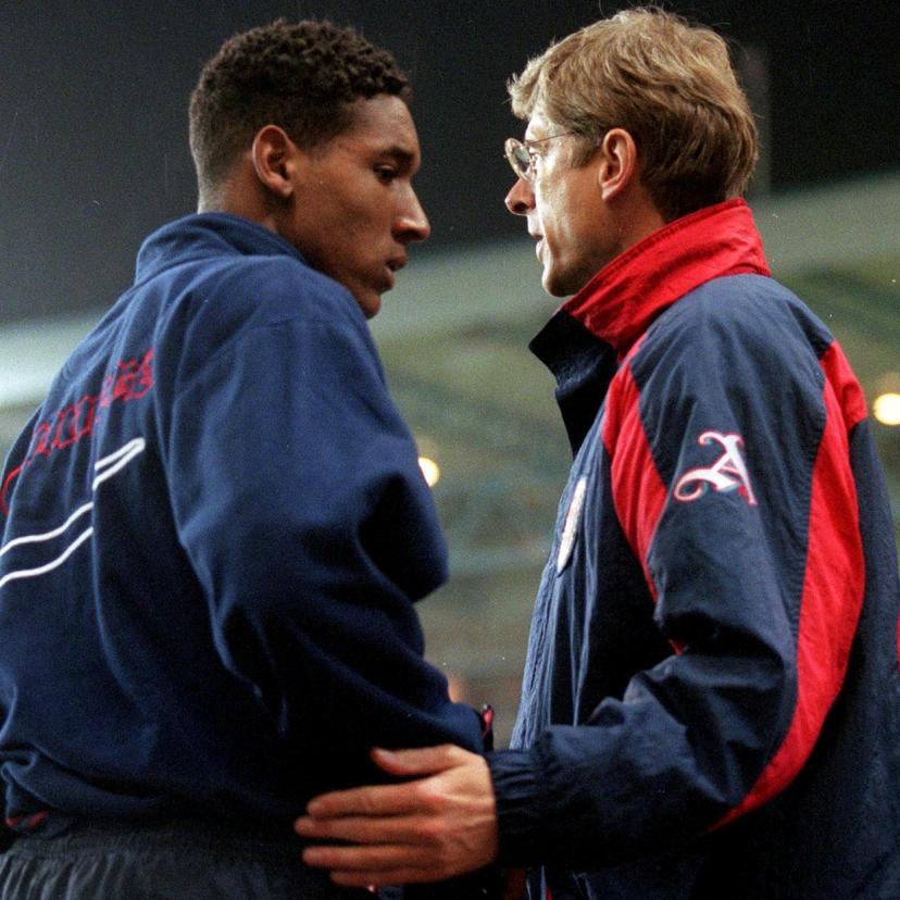 Nicolas Anelka avec Arsène Wenger, entraîneur d'Arsenal, deux mois après le transfert de l'attaquant parisien chez les Gunners. (M.Leech/Offside)