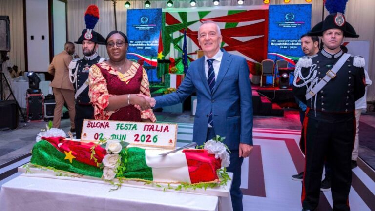 Coopération entre le Burkina Faso et l&rsquo;Italie : un partenariat renforcé lors du 80e anniversaire de la République italienne