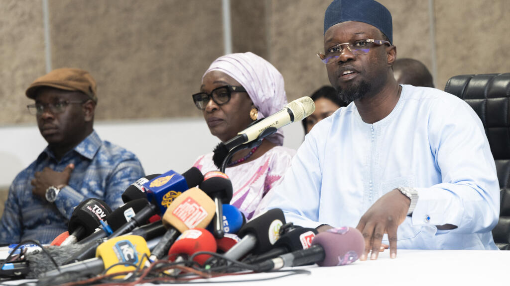 Ousmane Sonko, président du Pastef et ancien Premier ministre sénégalais, lors d'une intervention publique à Dakar début juin 2026.