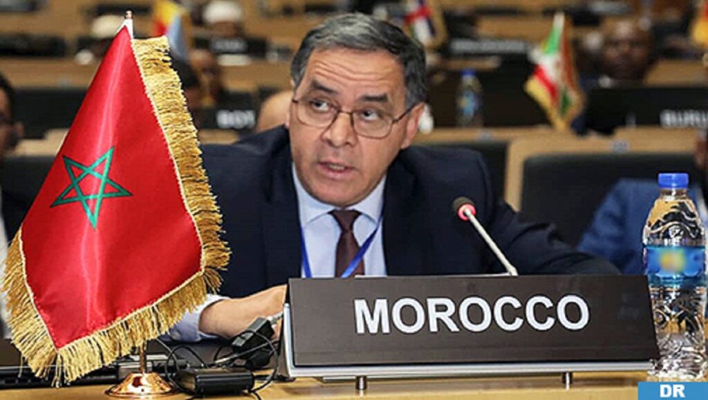 ambassadeur Mohamed Arrouchi lors d'une réunion sur la Libye