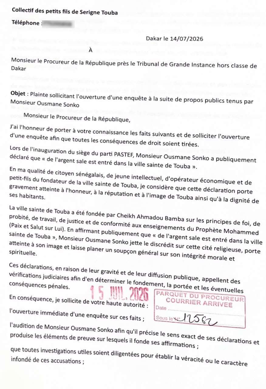 Illustration de l’affaire opposant un collectif à Ousmane Sonko