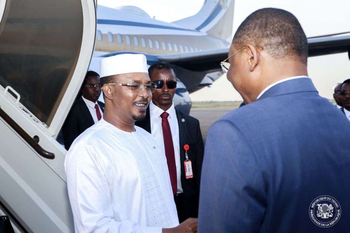 Accueil du président tchadien à N'Djamena après sa visite aux Émirats arabes unis