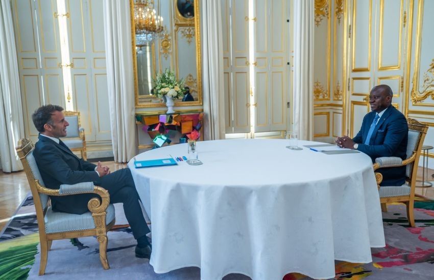 Entretien entre Macron et Oligui Nguema à l'Élysée