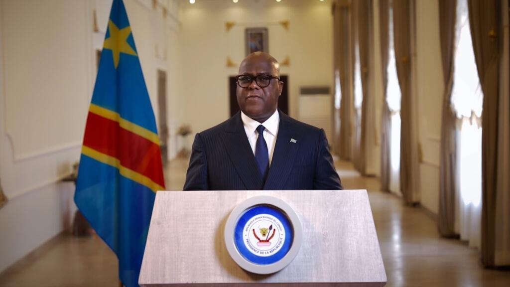 Le président de la RDC, Félix Tshisekedi, s'adressant à la nation en juin 2026.
