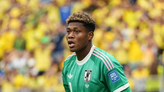 Zion Suzuki, gardien du Japon, vu lors d'un match de Coupe du Monde