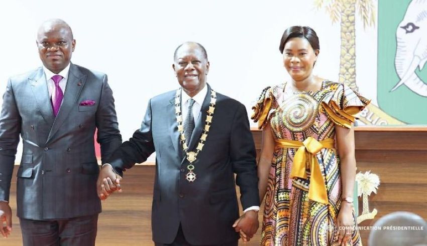 Le président gabonais Oligui Nguema et son épouse aux côtés d'Alassane Ouattara en Côte d'Ivoire
