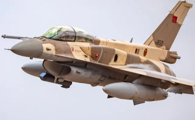 Avion de combat F-16 de la Force aérienne royale marocaine, symbole de la coopération militaire entre le Maroc et les États-Unis