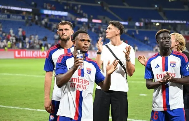 Lyon en action lors d'un match de Ligue 1 contre Le Havre
