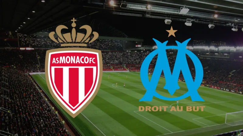 affiche de la rencontre monaco marseille en ligue 1