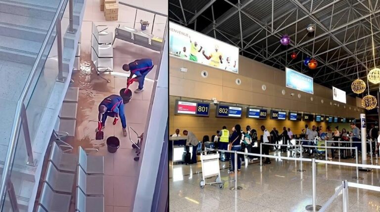 Lomé : une canalisation explose à l&rsquo;aéroport et submerge le terminal d&rsquo;eaux usées